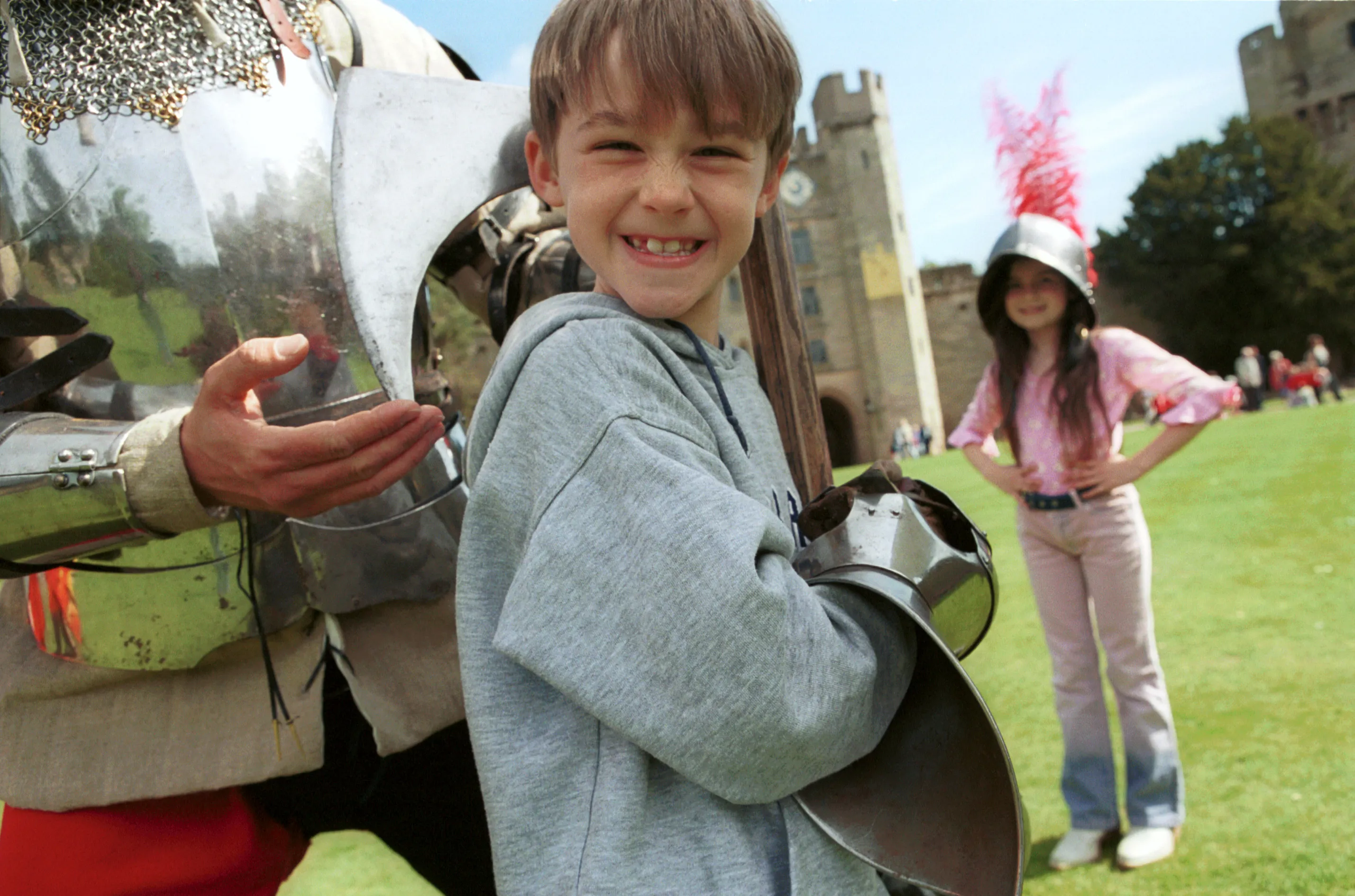 Kids Having Fun at Warwick Castle